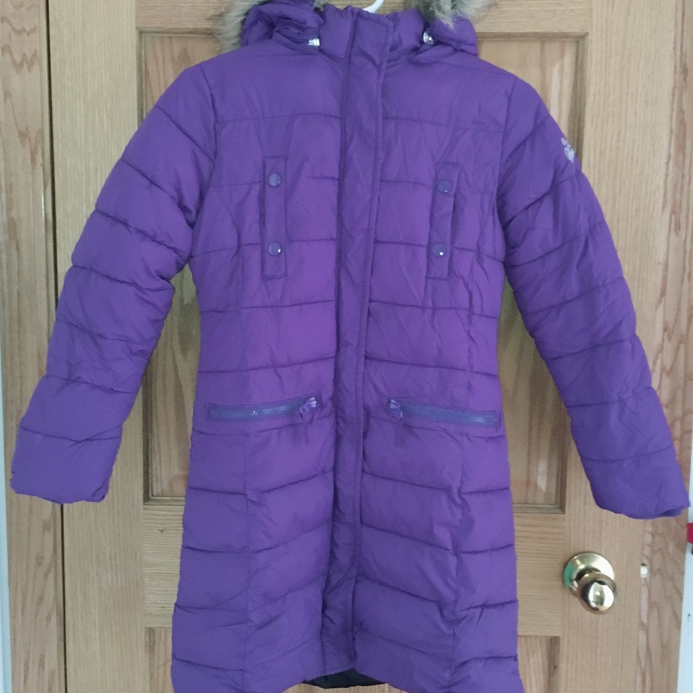Weatherproof purple winter coat